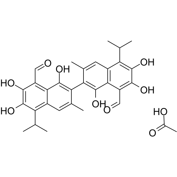 Gossypol Acetate (Gossypol Acetic Acid) Structure